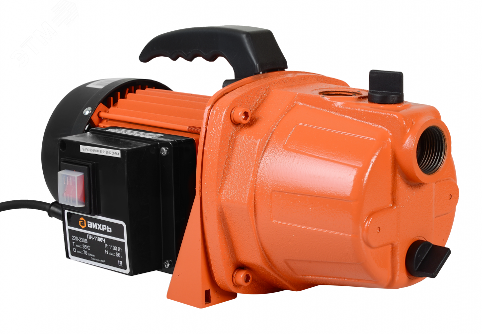 Изображение товара Поверхностный насос ПН-1100Ч Вихрь для подачи чистой воды дома сада огорода