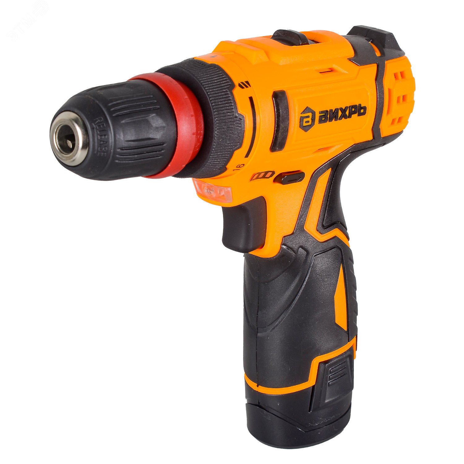 Изображение товара Аккумуляторная дрель-шуруповерт Вихрь ДА-12Л-2КC 12 В два аккумулятора