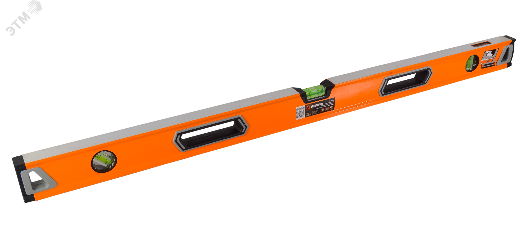 Изображение товара Уровень алюминиевый Усиленный 1000 мм с зеркалом и 3 глазками