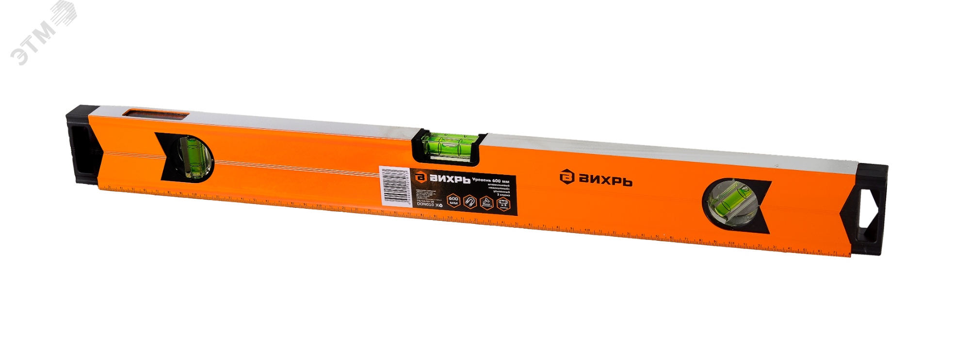 Изображение товара Уровень алюминиевый Магнитный 600 мм с тремя глазками