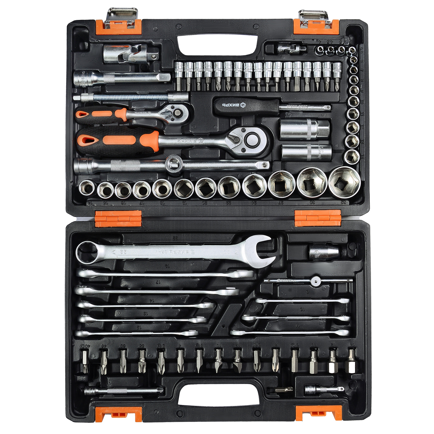 Набор инструментов, 1/2'' , 1/4'' , CrV, в кейсе 82 предм''