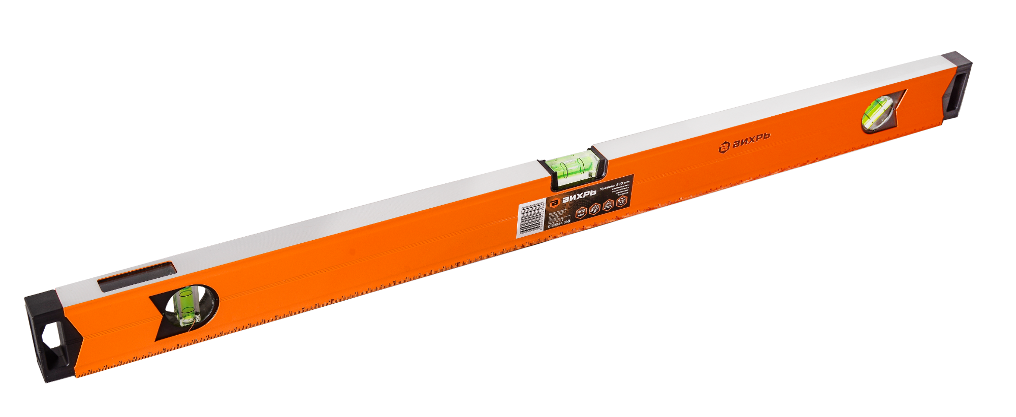 Уровень алюминиевый Магнитный 800 мм фрезерованный 3 глазка (1 зеркальный)