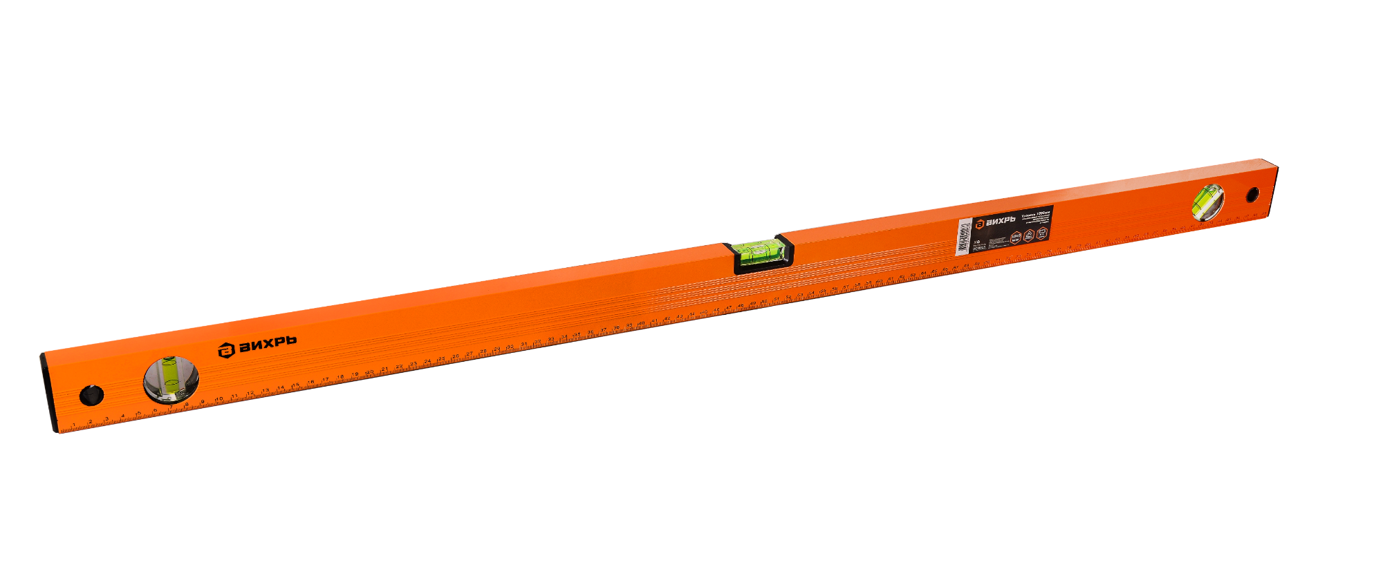 Уровень алюминиевый 1000мм фрезерованный 3 глазка