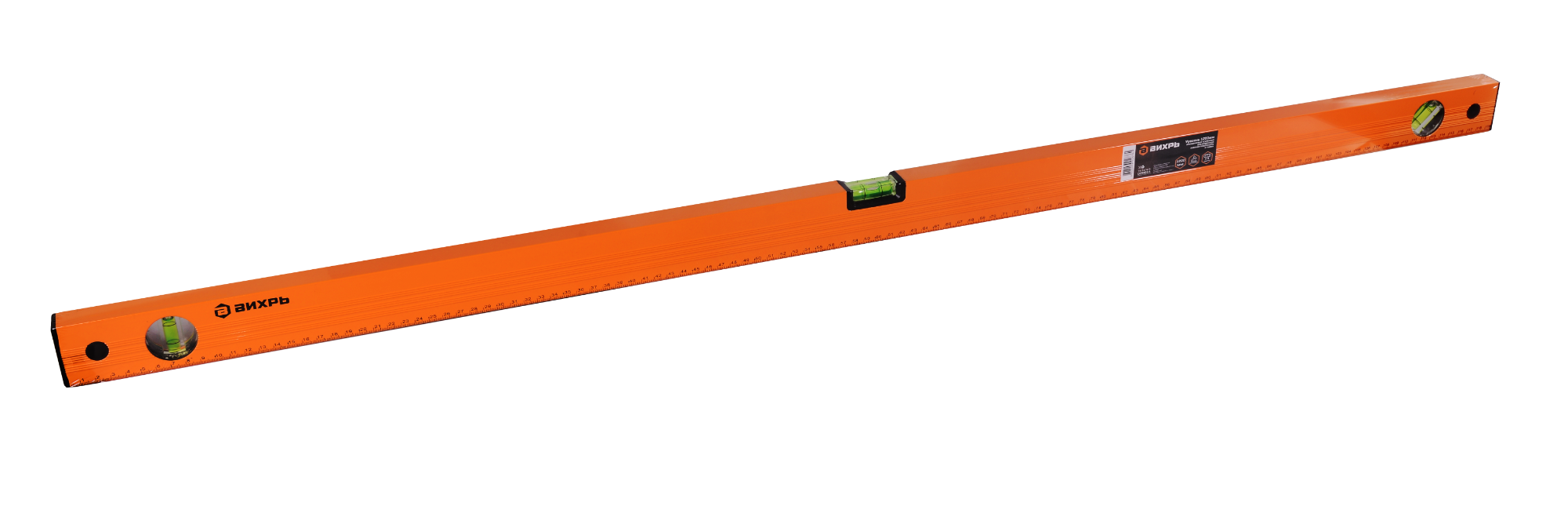 Уровень алюминиевый 1200мм фрезерованный 3 глазка