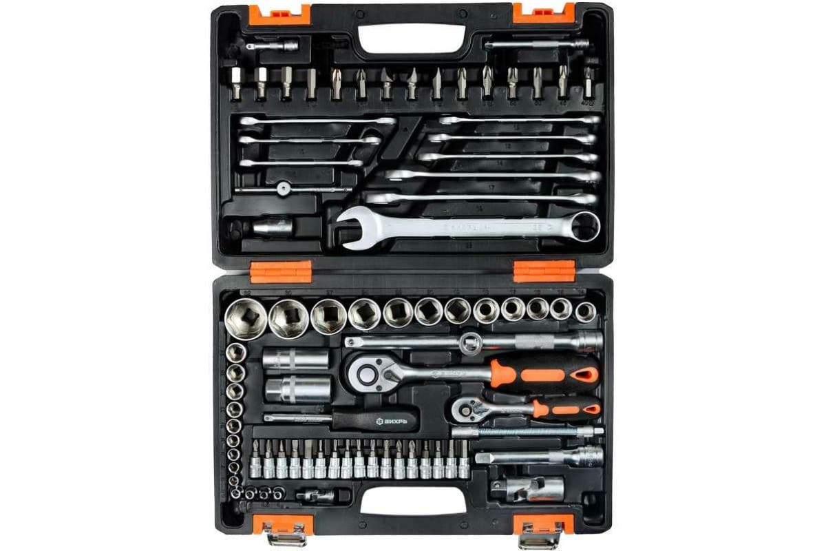 Набор инструментов Вихрь АВТО, 1/2 , 1/4 , CrV, в кейсе 82 предмета