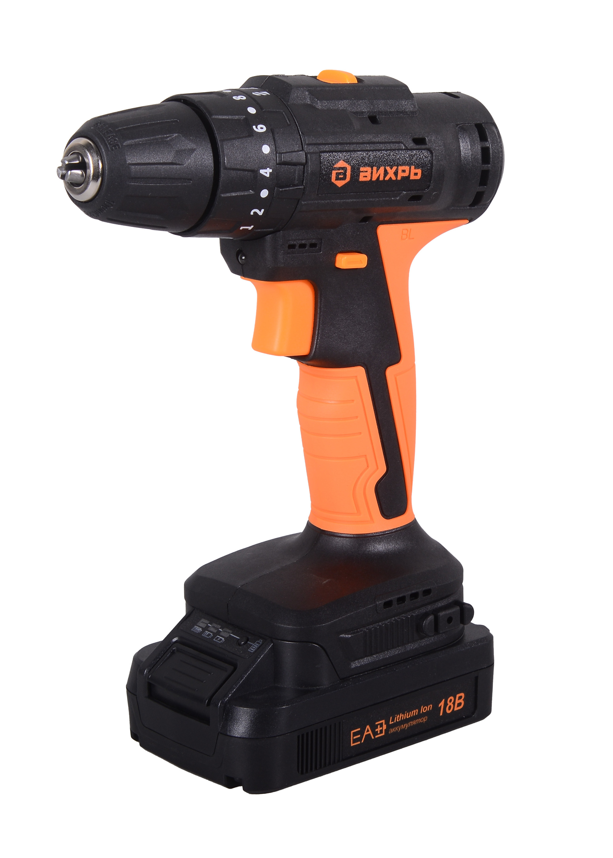 Дрель-шуруповерт аккумуляторная ДА-18Л-2КУ/Б (2,0 А/ч) (бесщеточный двигатель)