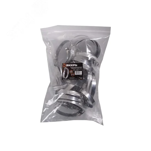 Хомут металлический червячный 40-60, 9мм (25 ) - фото 1