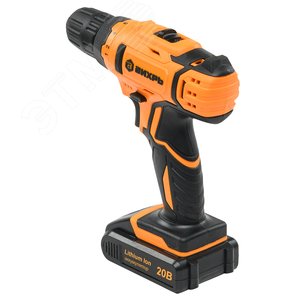 Дрель-шуруповерт аккумуляторная ДА-20Л-2КА с набором оснастки 65 предметов - фото 3