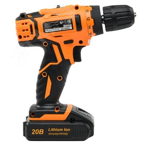 Дрель-шуруповерт аккумуляторная ДА-20Л-2КА с набором оснастки 65 предметов - фото 6