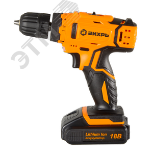 Дрель-шуруповерт аккумуляторная ДА-18Л-2К/Б (2,0 А/ч) (бесщеточный двигатель) - фото 2