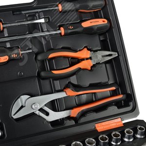 Набор инструментов, 1/2'' , 1/4'' , CrV, в кейсе 76 предм'' - фото 3