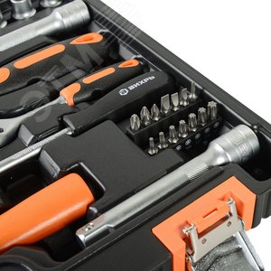 Набор инструментов, 1/2'' , 1/4'' , CrV, в кейсе 76 предм'' - фото 5