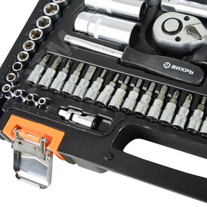 Набор инструментов, 1/2'' , 1/4'' , CrV, в кейсе 82 предм'' - фото 2