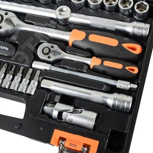 Набор инструментов, 1/2'' , 1/4'' , CrV, в кейсе 82 предм'' - фото 3