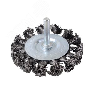 Щётка для дрели плоская, крученая, 75 мм - фото 1