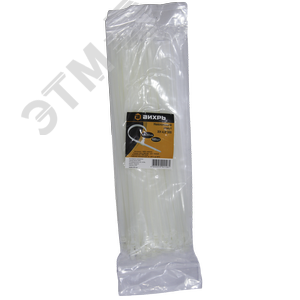 Хомут нейлоновый 4,8*300 Б (100) - фото 1