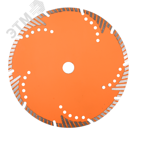 Диск алмазный отрезной Турбо - сегментный 230x22.2 мм сухая резка - фото 2