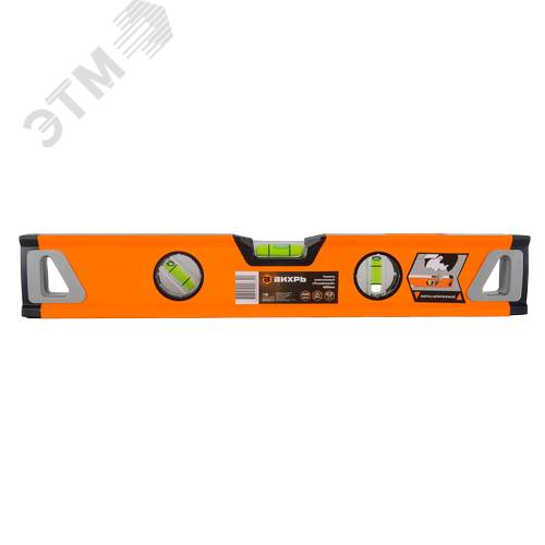 Уровень алюминиевый Усиленный 400 мм 3 глазка (1 зеркальный) двухкомпонентные рукоятки - фото 3