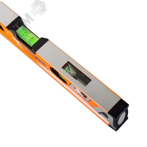 Уровень алюминиевый Усиленный 400 мм 3 глазка (1 зеркальный) двухкомпонентные рукоятки - фото 2