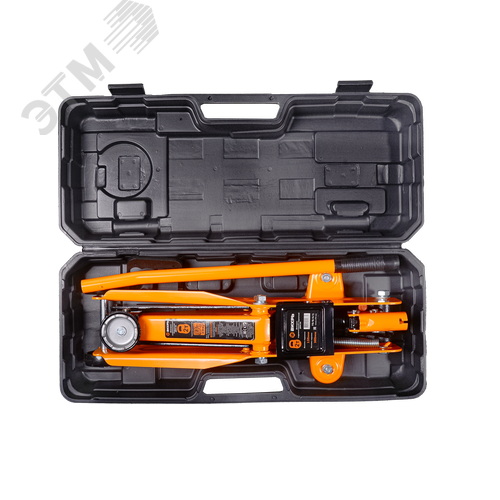 Домкрат гидравлический подкатной ДМК-2К (2 т, 135-385 мм, в кейсе) - фото 6