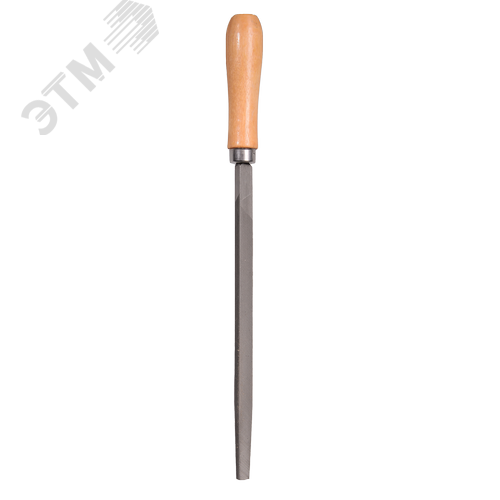 Напильник 200 мм трехгранный деревянная рукоятка - фото 3