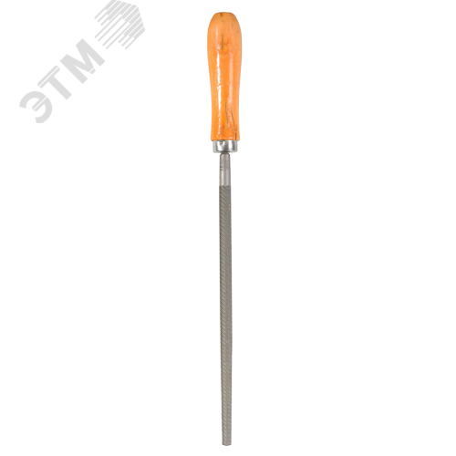 Напильник 200 мм круглый деревянная рукоятка - фото 4