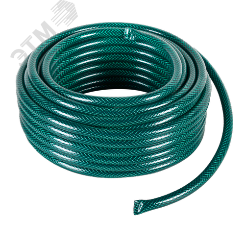 Шланг поливочный ПВХ трехслойный армированный 1/2 25м зеленый - фото 2