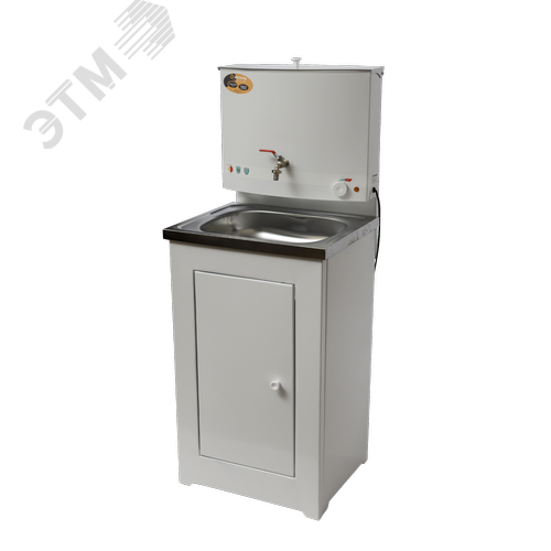 Изображение товара Умывальник дачный ЛЮКС, с подогревом, нержавеющая мойка, цвет белый (шт)