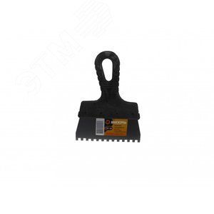 Изображение товара Шпатель зубчатый нержавеющая cталь пластиковая рукоятка 6х6 мм, 150мм (шт)