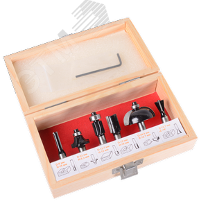 Набор фрез по дереву 6.(хвостовик 8мм), кейс - фото 2