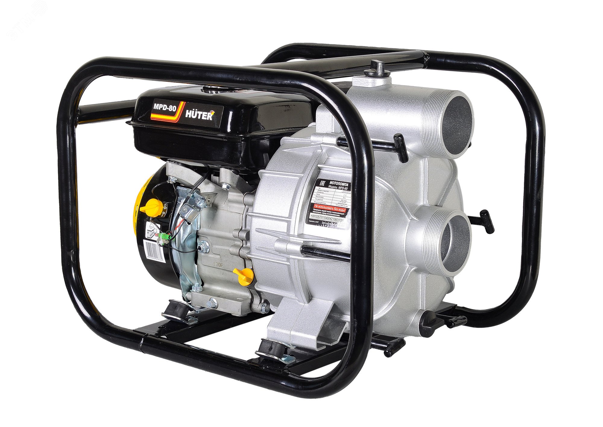 Изображение товара Мотопомпа HUTER MPD-80 мощностью 7 лс для чистой и грязной воды
