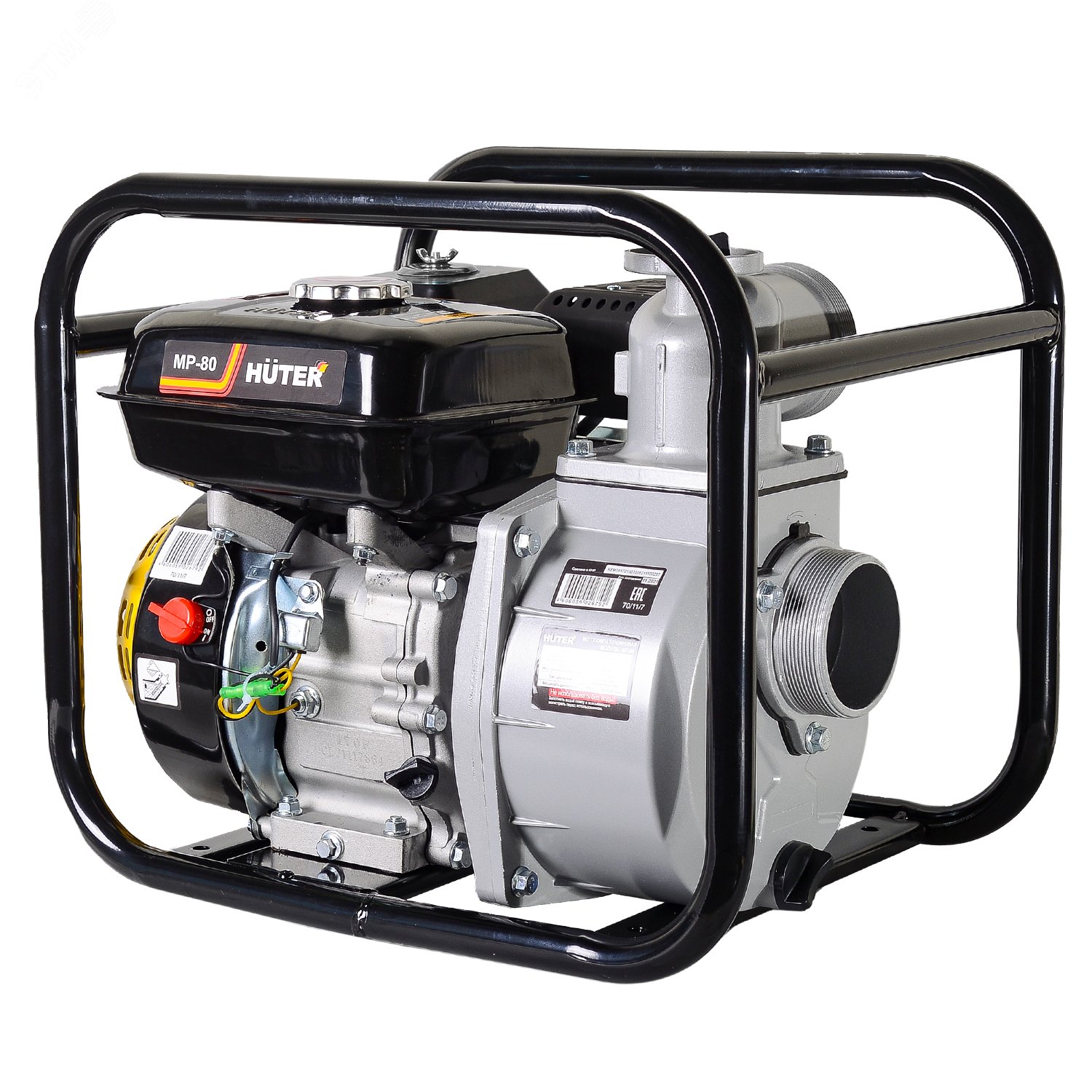 Изображение товара Мотопомпа Huter MP-80 для чистой и слабозагрязненной воды, 900 л/мин, 8 м всасывания