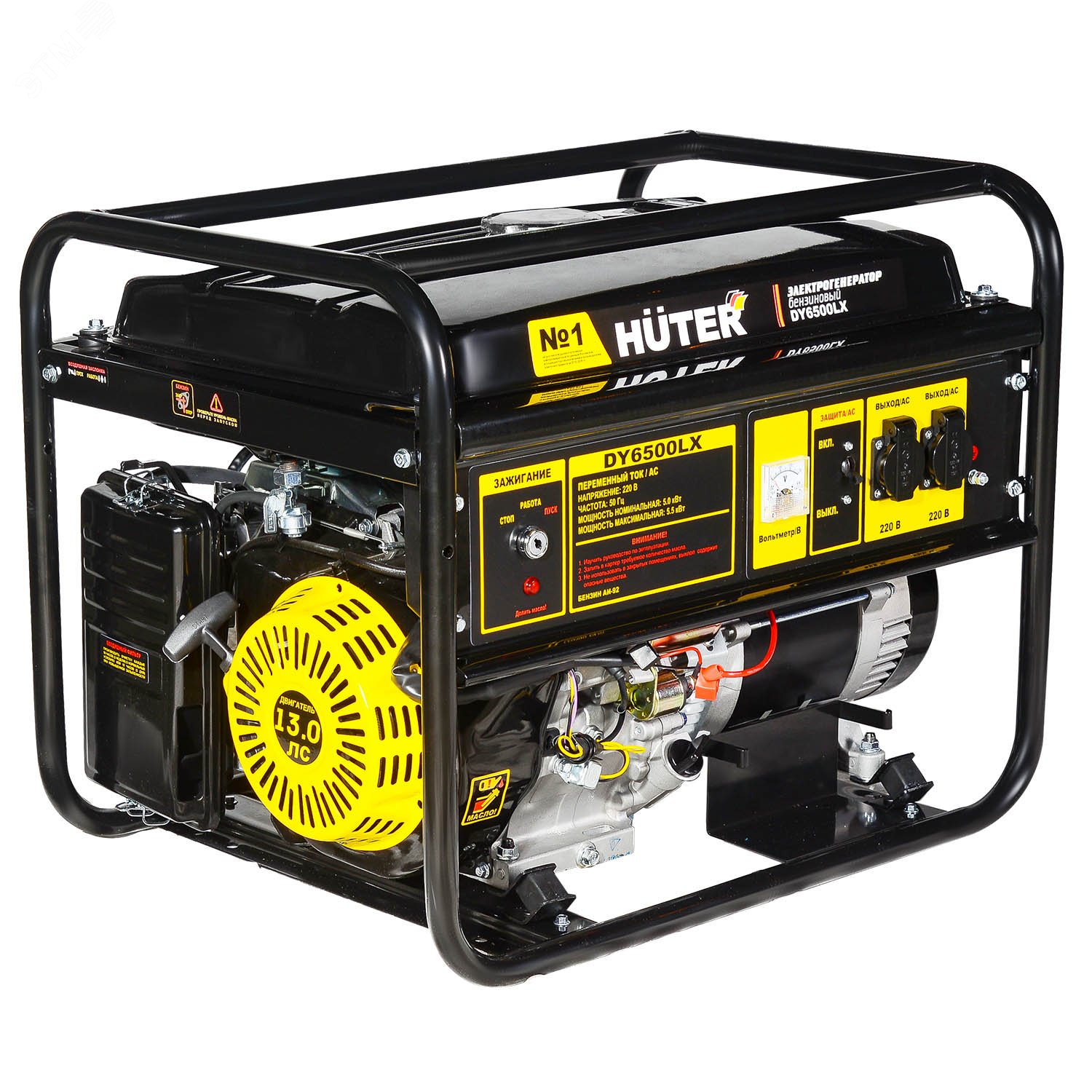 Генератор бензиновый DY6500LX-электростартер 64/1/7 Huter - превью 5