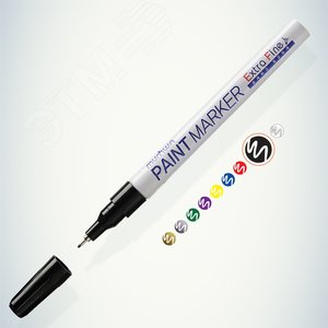 Маркер-краска MunHwa Extra Fine Paint Marker черная, 1мм, нитро-основа (EFPM-01)