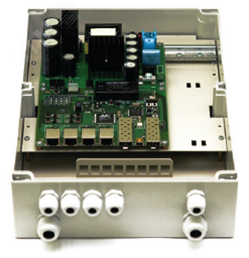 Изображение товара Коммутатор управляемый L2 4 порта RJ45/SFP 10 100 Мб/с PoE 160Вт (шт)
