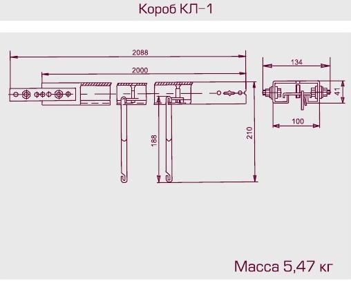 Короб для подвешивания светильников кл 1уз