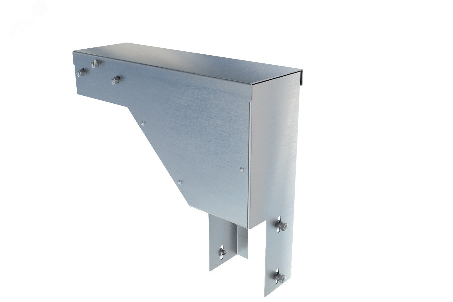 Изображение товара Поворот вертикальный с разворотом трассы на 90 вниз левый ПВРНл 400х65 У3 окрашенный S1,5 (шт)