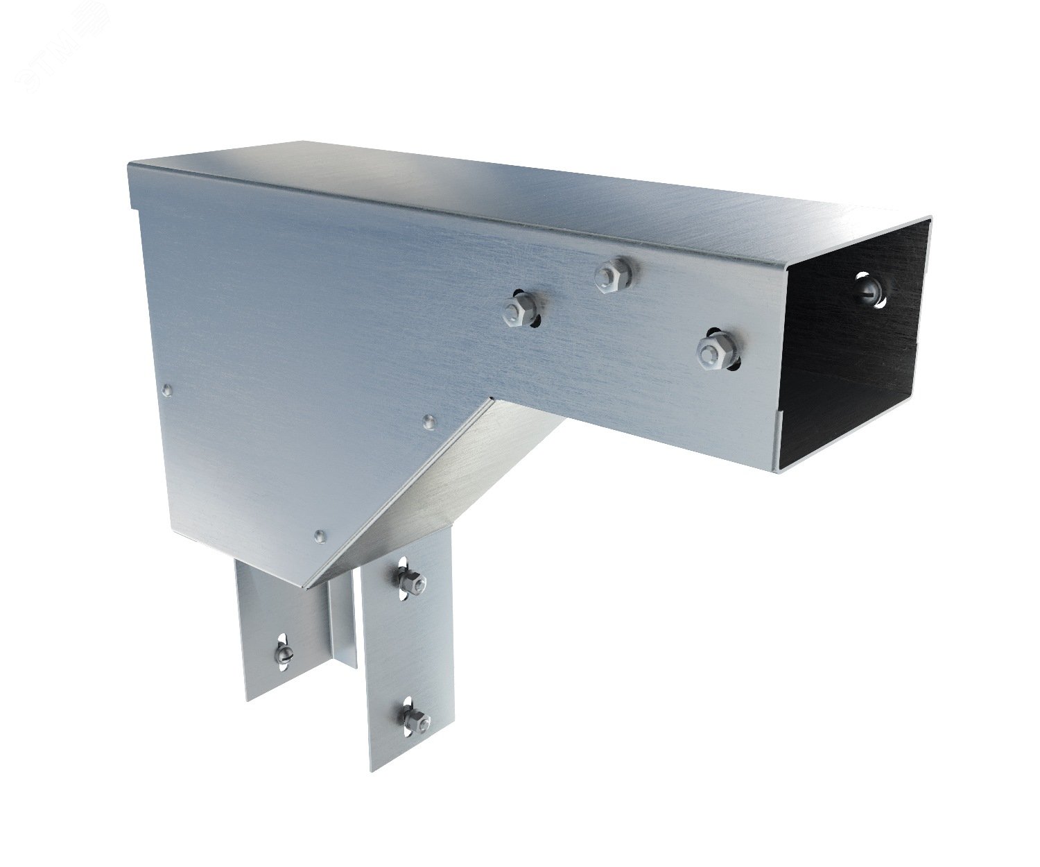 Изображение товара Поворот вертикальный с разворотом трассы на 90 вниз правый ПВРНп 400х65 У3 окрашенный S1,5 (шт)