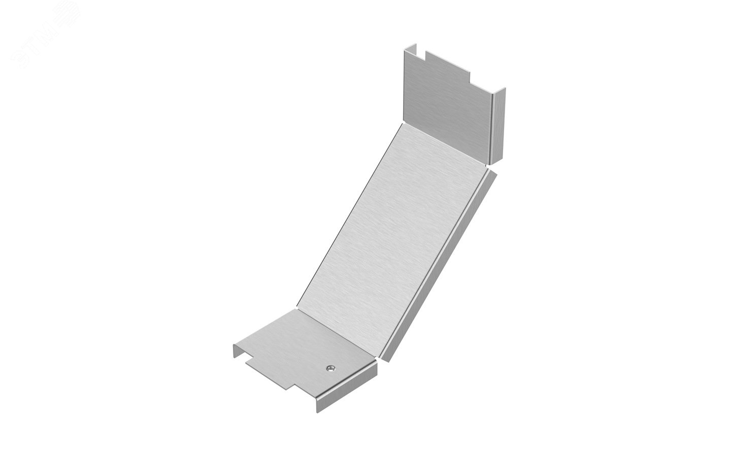 Изображение товара Крышка лотка замкового КЛПЗ 80x80-90 УТ1,5 для поворота трассы вверх на 90, горячее цинкование, S0,8 П0000019152 (шт)