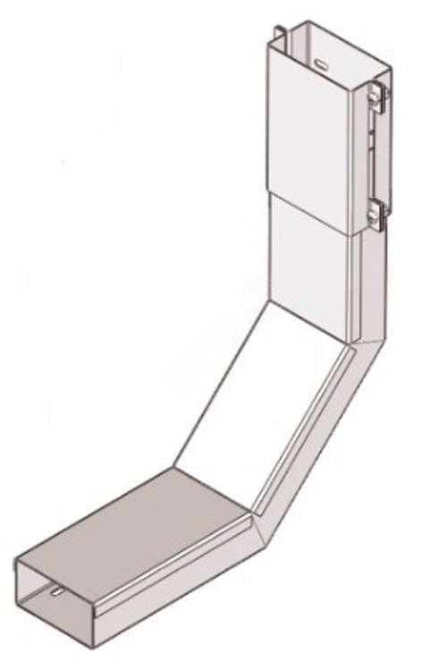 Короб для поворота трассы вверх на 90 У1107 150х100-90х1,0 УТ1,5, оцинкованный лист, S1,0 П0000005559 Завод ЭМИ Курган