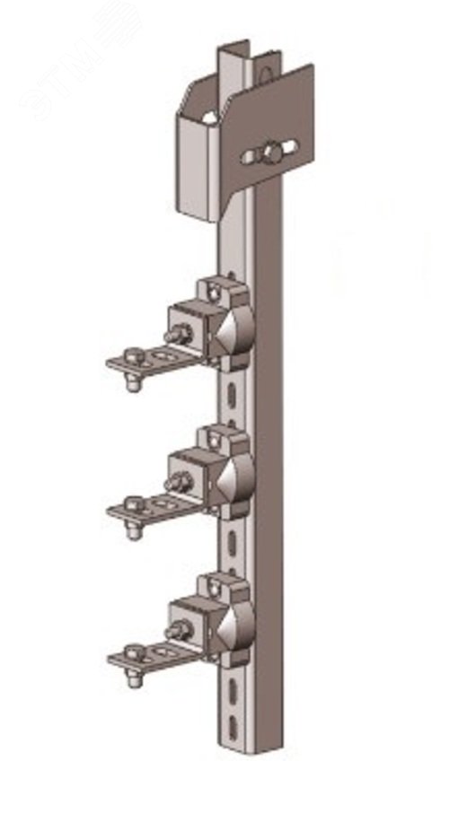 Изображение товара Кронштейн троллейный К21 У2 для монтажа линий до 660В, сталь оцинкованная