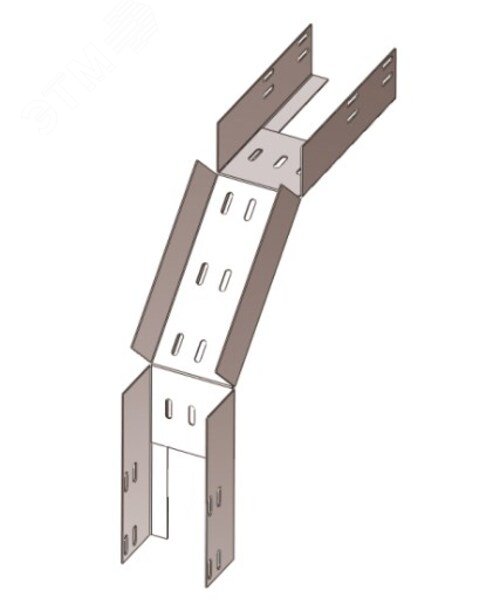 Лоток перфорированный КС 100х65-90 УТ1,5 для поворота трассы вниз на 90, оцинкованный лист(толщина покрытия 10 -18 мкм) S1,5 П0000000658 Завод ЭМИ Курган