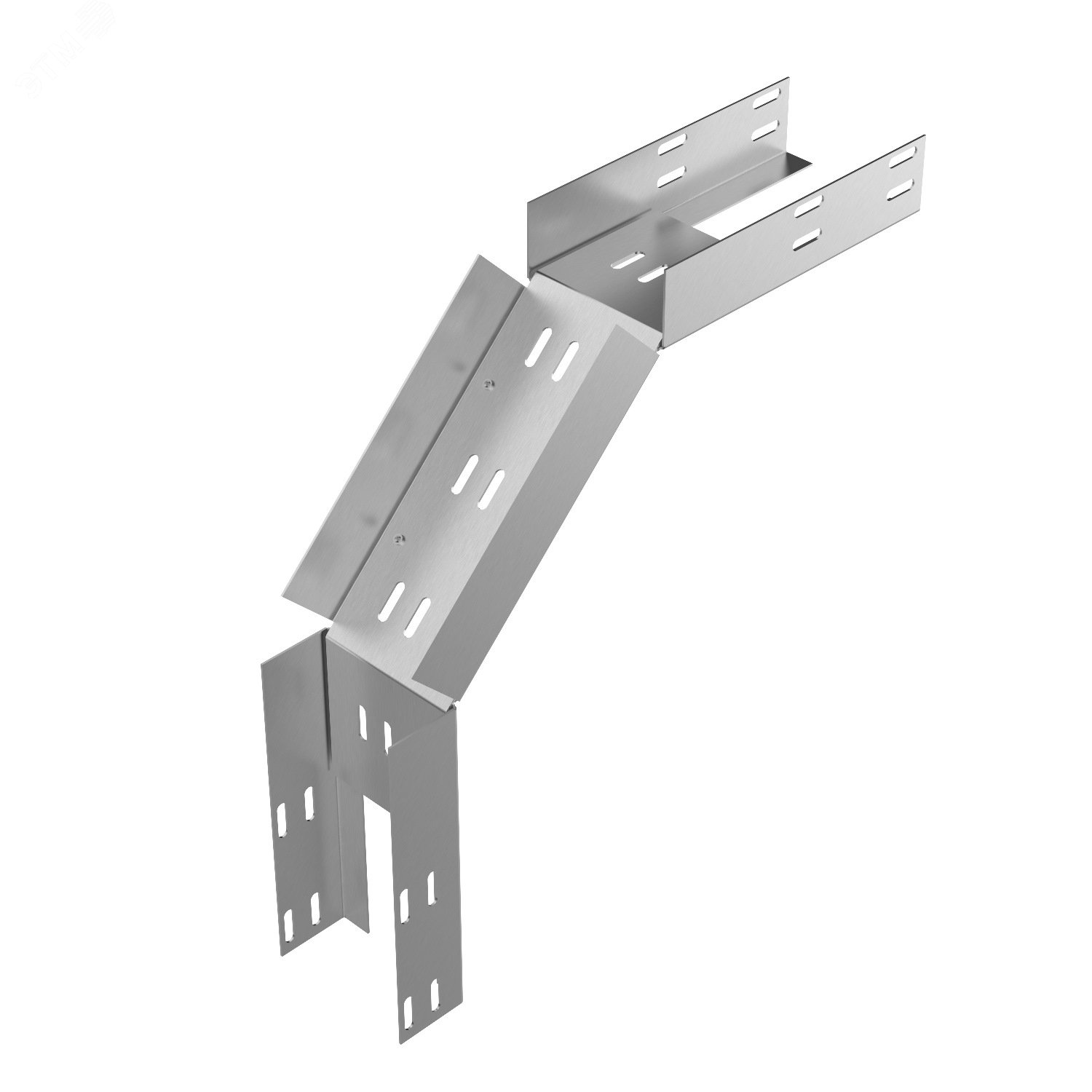 Изображение товара Лоток перфорированный КС 600х50-90 У3 поворот вниз на 90 окрашенный S1,5 (шт)