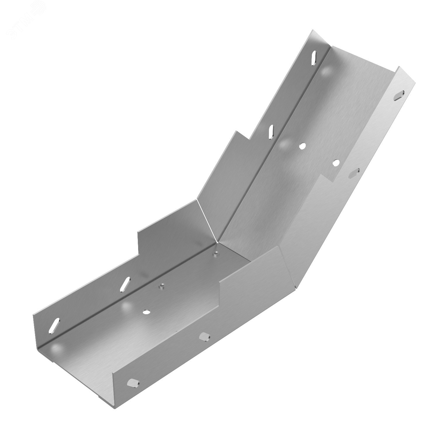 Изображение товара Лоток замковый глухой КПЗГ 500х100-45 УТ1,5 для поворота трассы вверх на 45, горячее цинкование, S1,5 (шт)