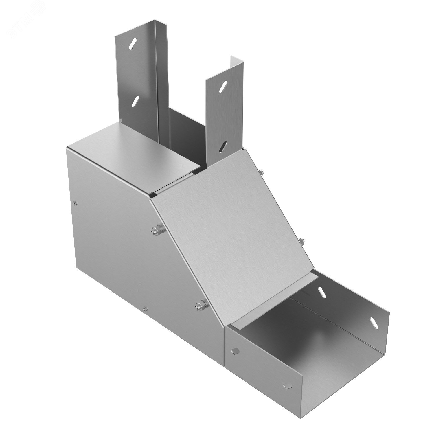 Изображение товара Поворот вертикальный с разворотом трассы на 90 вверх правый ПВРВп 150х80 УТ1,5 , горячее цинкование S1,5 (шт)