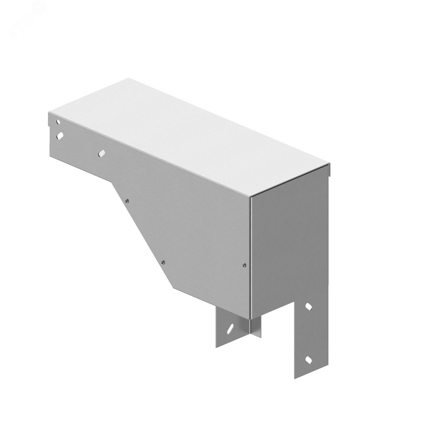 Изображение товара Поворот вертикальный с разворотом трассы на 90 вниз левый ПВРНл 100х50 УТ1,5 , оцинкованный лист S1,0 (шт)