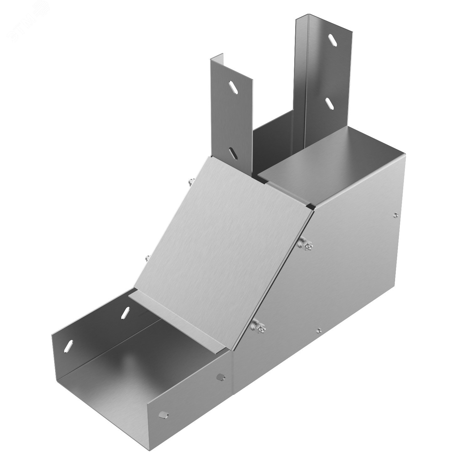 Изображение товара Поворот вертикальный с разворотом трассы на 90 вверх левый ПВРВл 150х80 УТ1,5 , горячее цинкование S1,5 (шт)