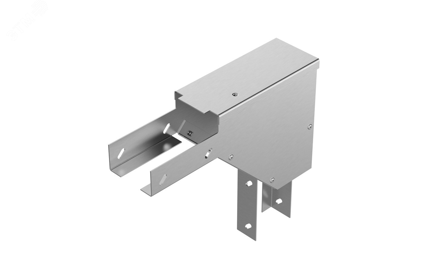 Изображение товара Поворот вертикальный замковый с разворотом трассы на 90 вниз левый ПВЗРНл 150х80 УТ1,5, горячее цинкование, S1,5 (шт)