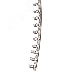 Кронштейн рожковый криволинейный  Р2К13 У3 с 13 рожками, лак, S3,0