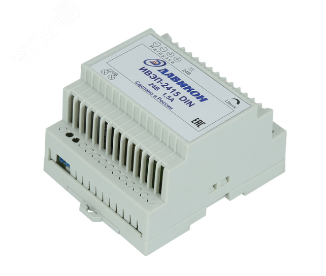 Блок питания импульсный, одноканальный 24В 1,5А артикул ИВЭП-2415 ...